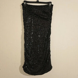 DKNY Sequined Strapless Dress